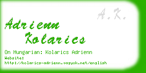 adrienn kolarics business card